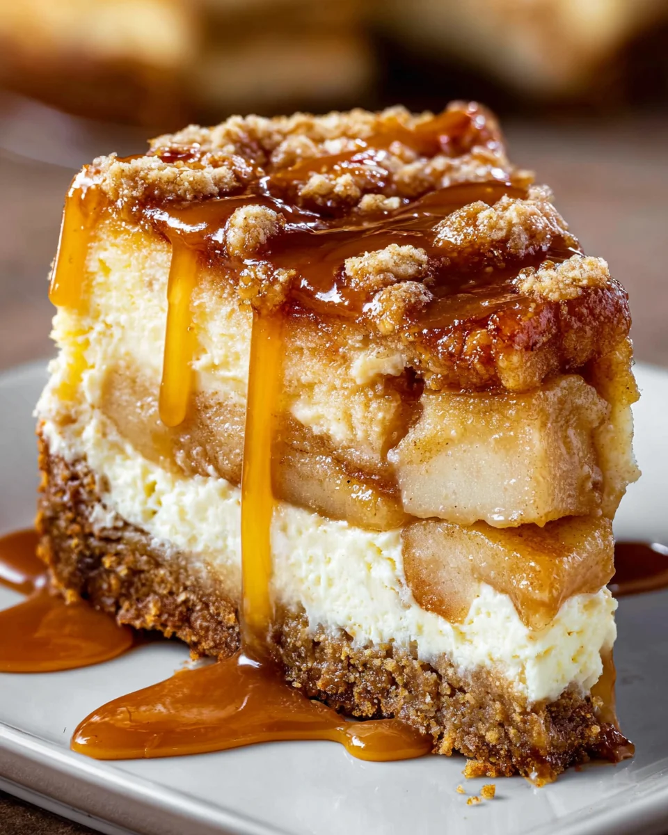 Salted Caramel Apple Pie Cheesecake 17 Salted