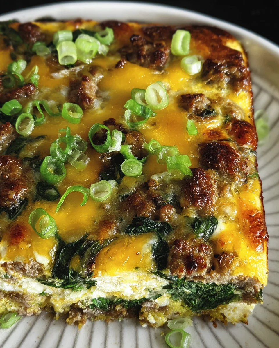 Sausage & Egg Keto Breakfast Casserole 17 Sausage