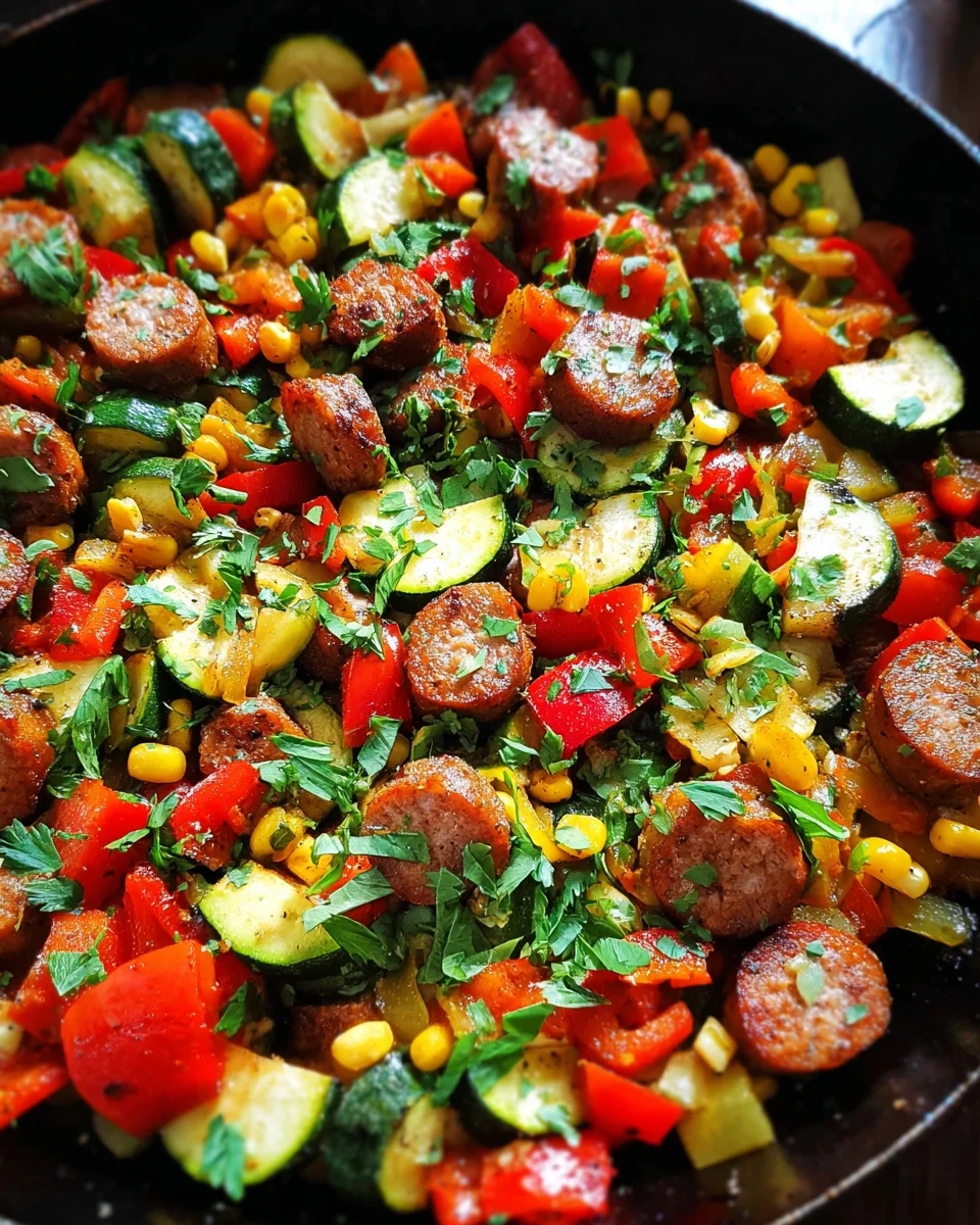 Sausage and Veggies Skillet - 30 Minute, One-Pan Meal