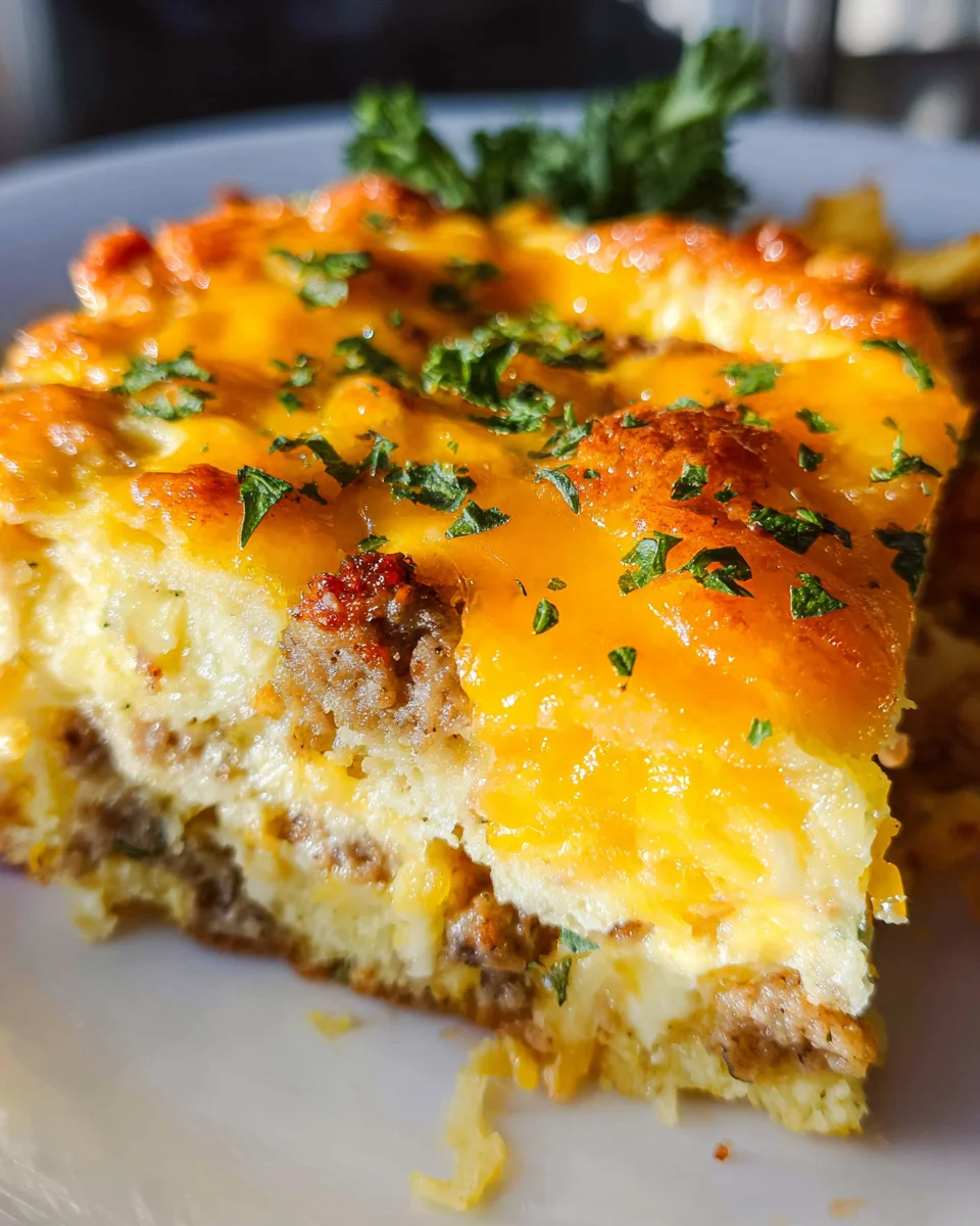 Savory Breakfast Sausage and Cheese Casserole Recipe