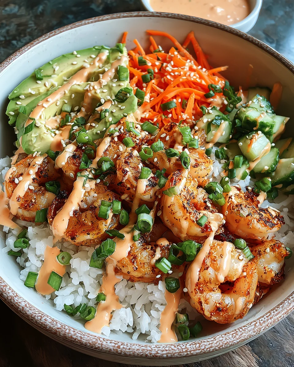 Shrimp Rice Bowls with Spicy Mayo