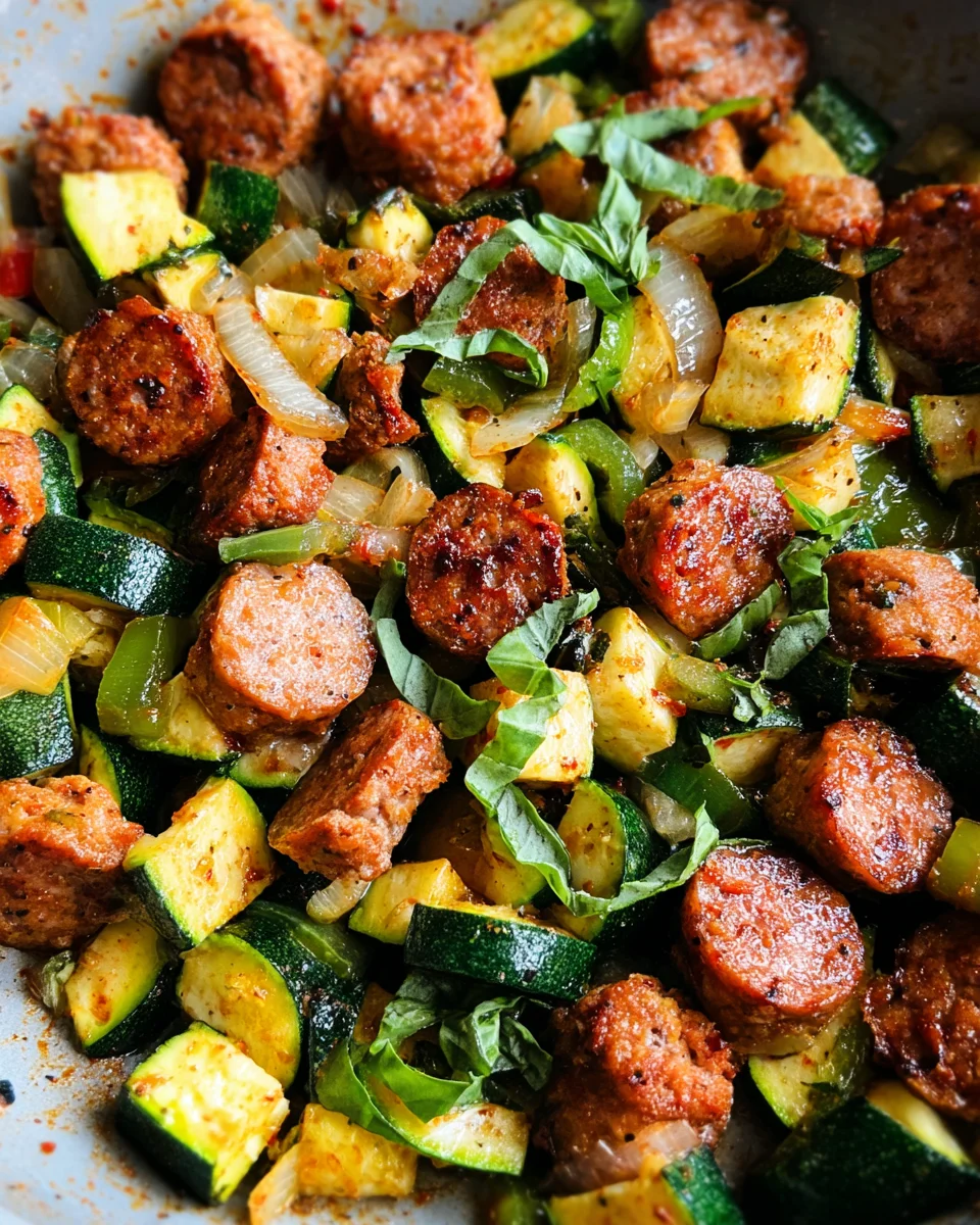 Skillet Sausage and Zucchini 22 Skillet
