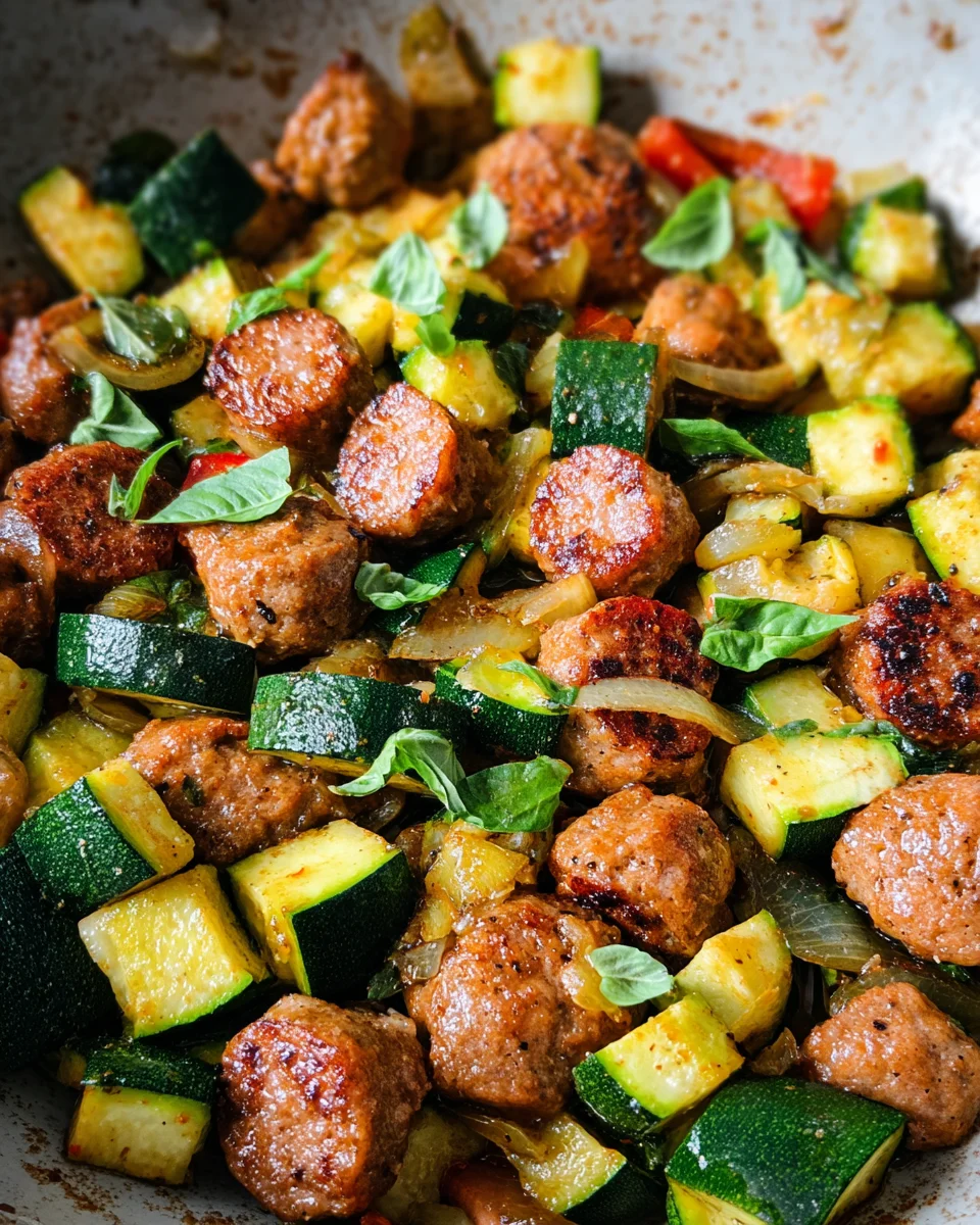 Skillet Sausage and Zucchini 23 Skillet