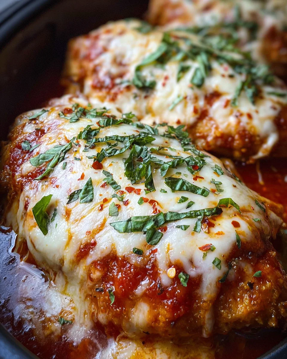 Slow Cooker Cheesy Mozzarella Chicken 18 Slow