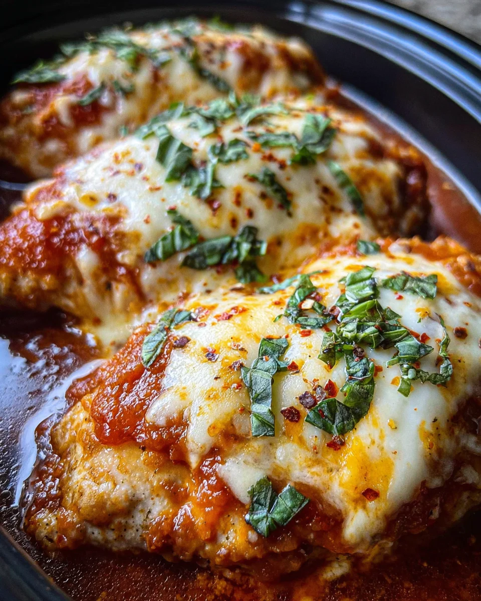 Slow Cooker Cheesy Mozzarella Chicken 19 Slow