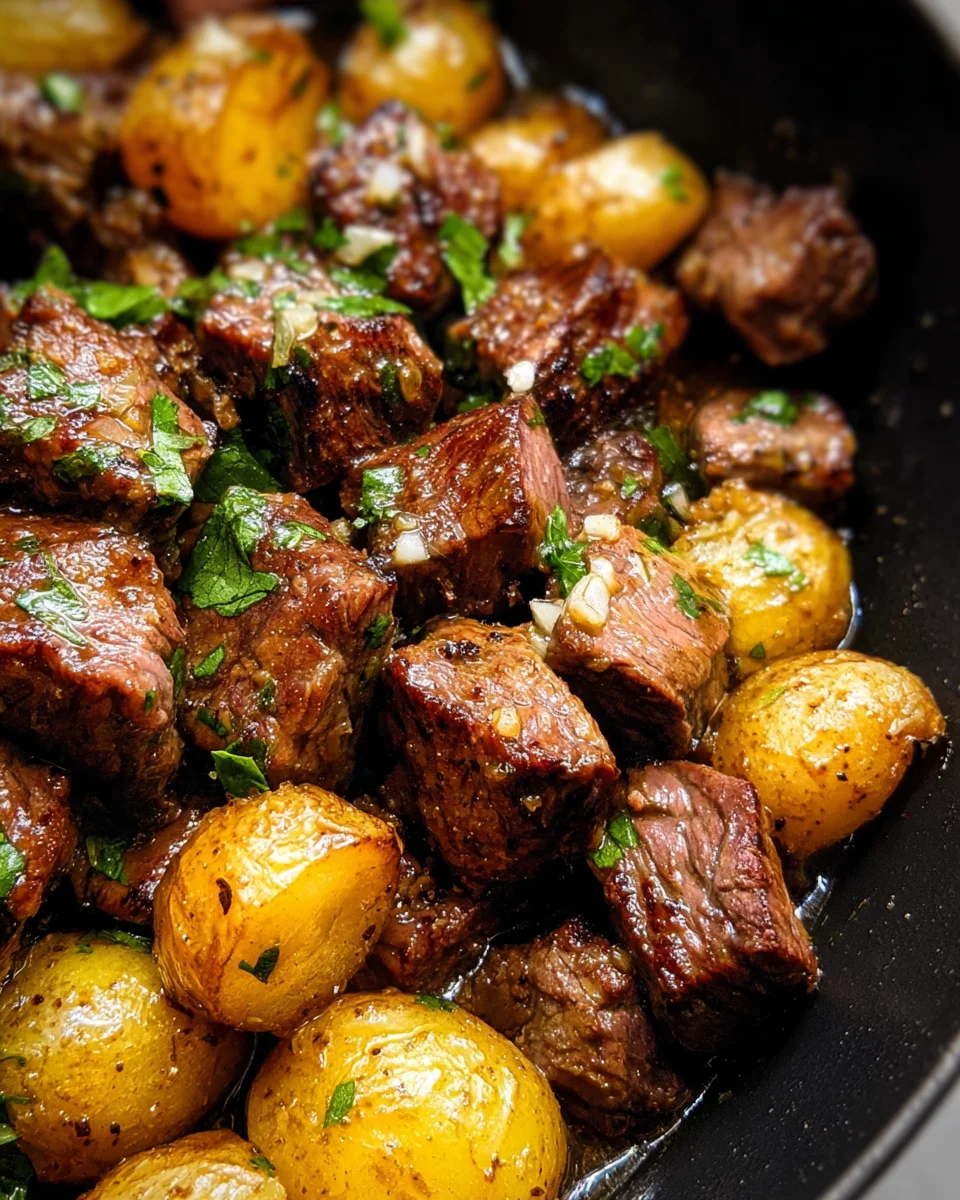 Slow Cooker Garlic Butter Beef Bites & Potatoes 17 Slow