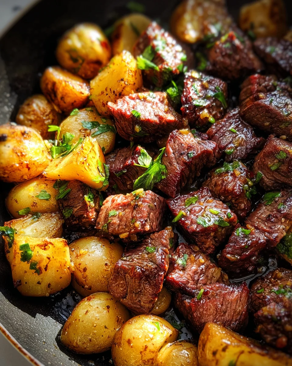 Slow Cooker Garlic Butter Beef Bites & Potatoes 18 Slow
