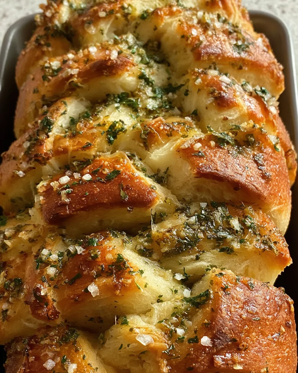 Sourdough Discard Garlic Pull Apart Bread