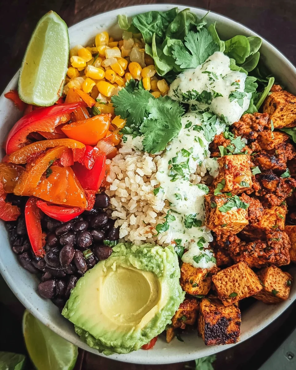 Spicy Baked Tofu Burrito Bowl 28 Spicy