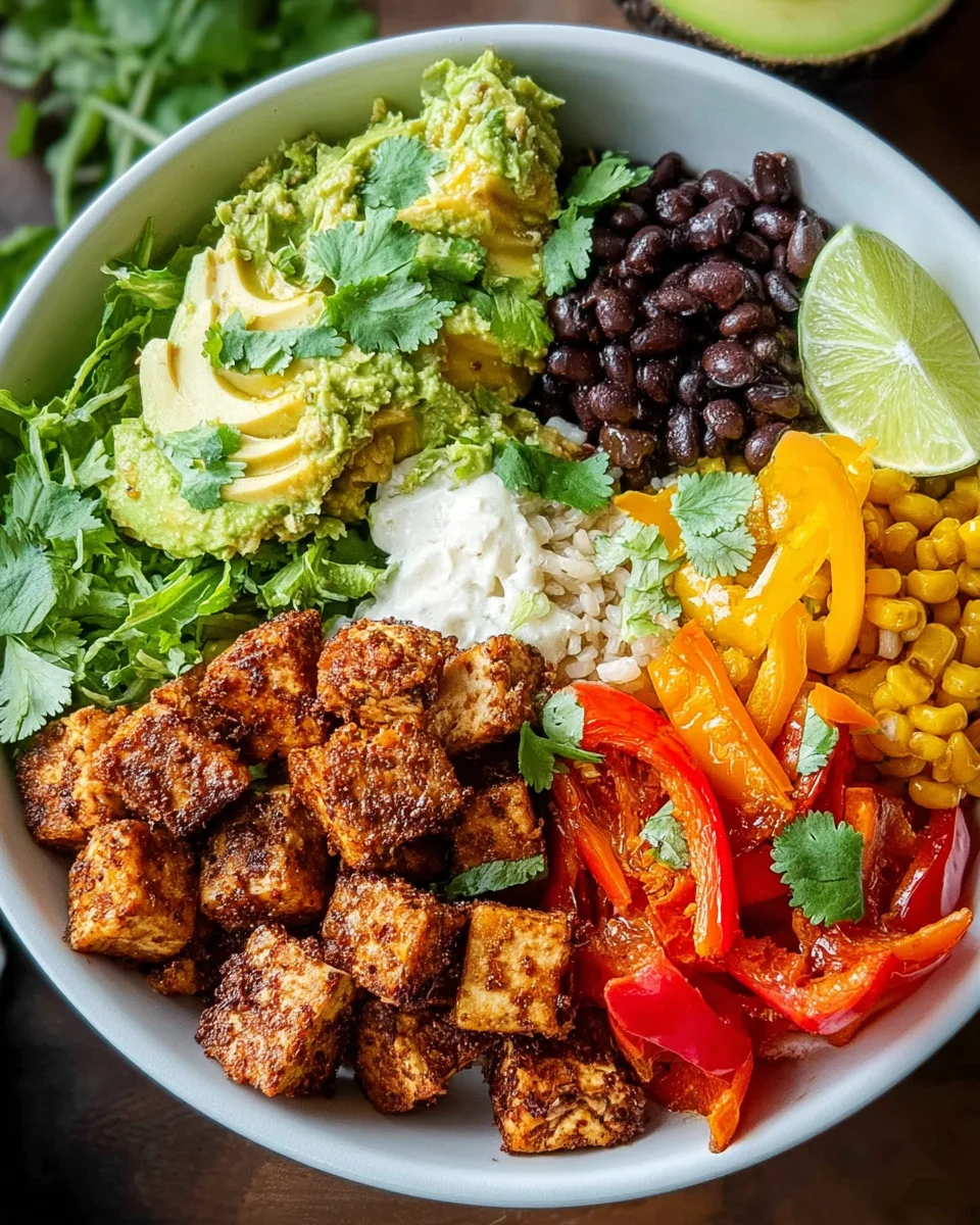 Spicy Baked Tofu Burrito Bowl 29 Spicy