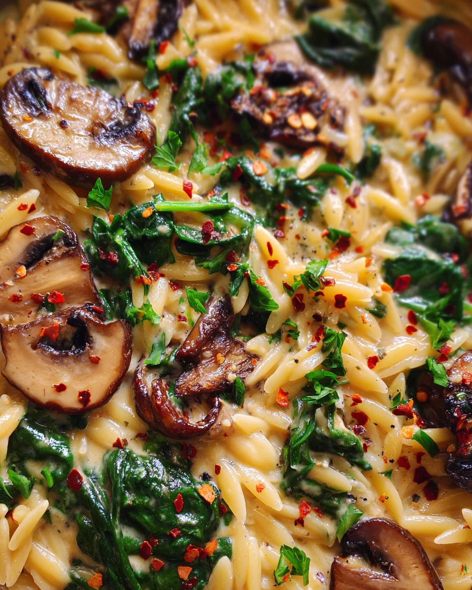 Spinach Mushroom Orzo 22 Spinach