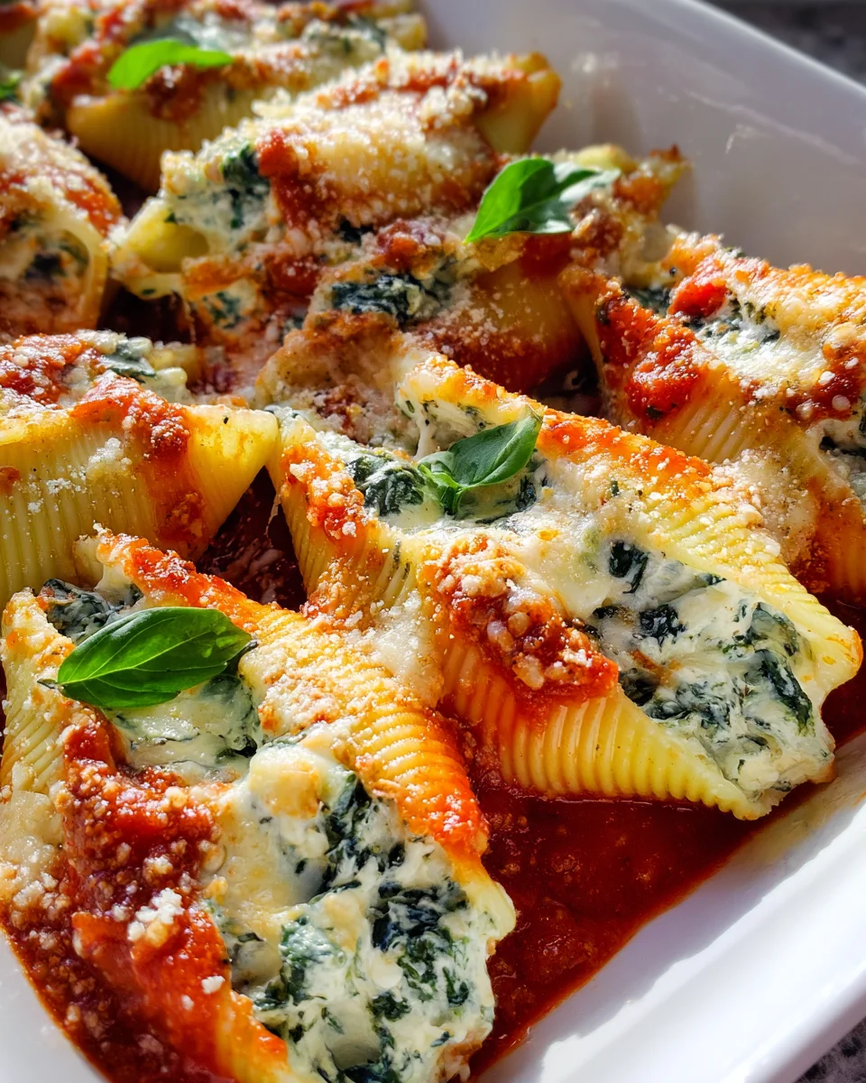 Spinach and Ricotta Stuffed Shells Recipe
