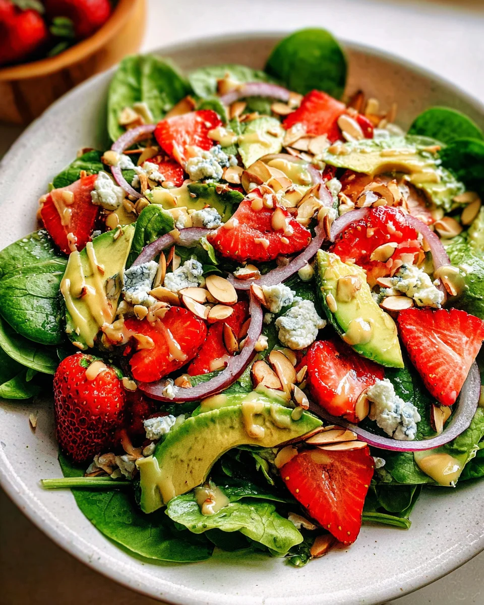 Strawberry Avocado Spinach Salad with Poppyseed Dressing 21 Strawberry