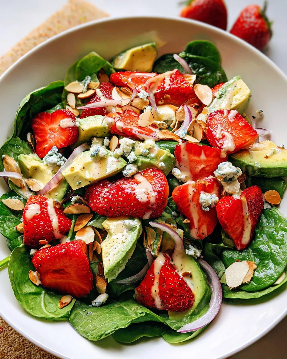 Strawberry Avocado Spinach Salad with Poppyseed Dressing 22 Strawberry