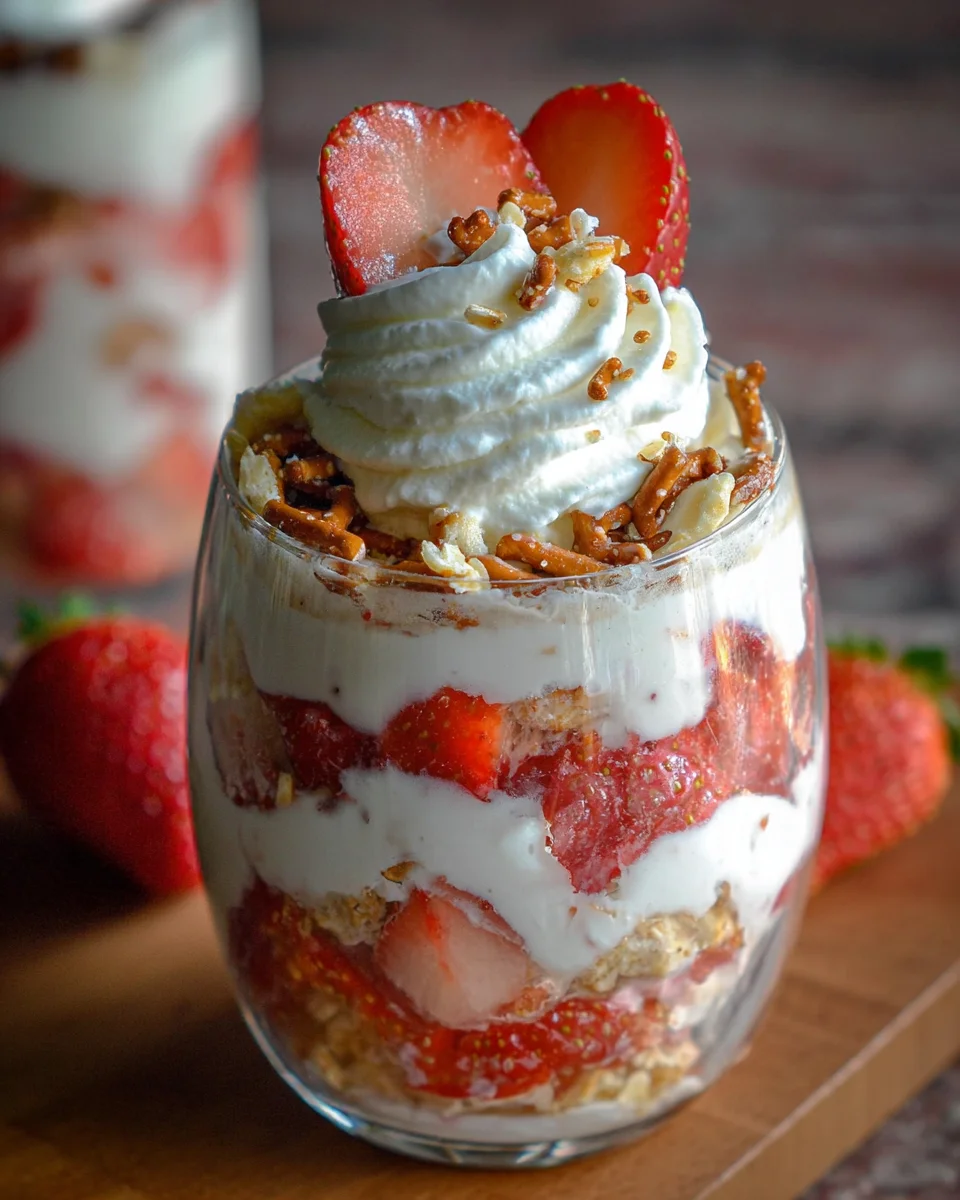 Strawberry Pretzel Salad Parfaits