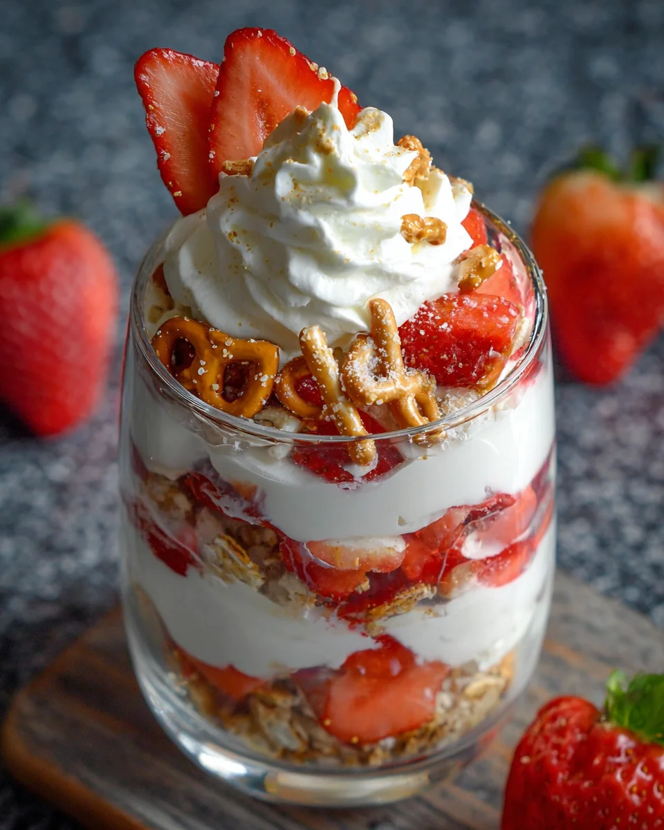 Strawberry Pretzel Salad Parfaits 18 Strawberry