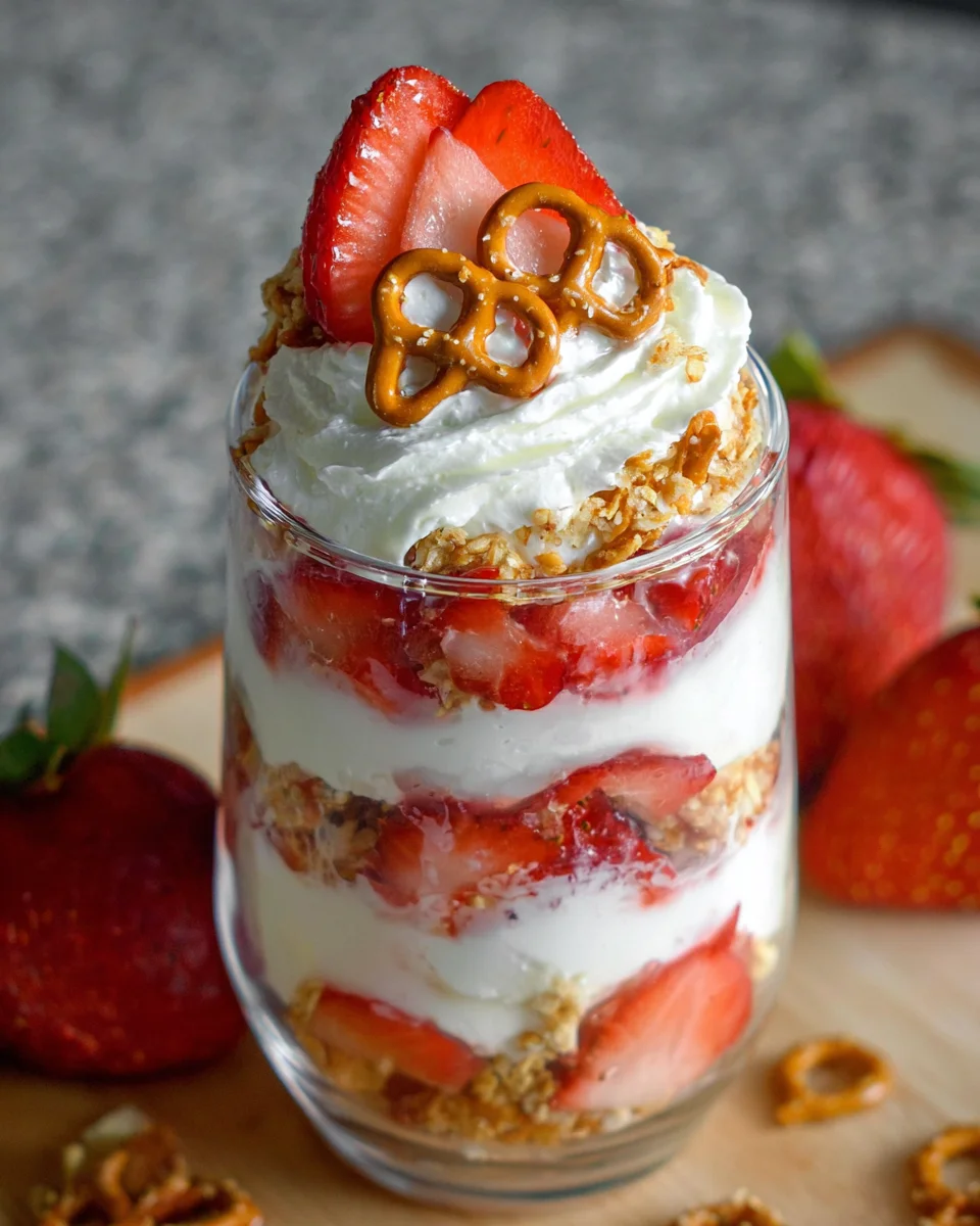 Strawberry Pretzel Salad Parfaits 19 Strawberry