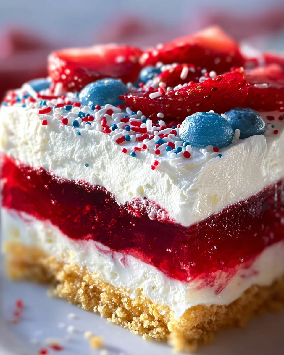 Summer Berry Jello Lasagna
