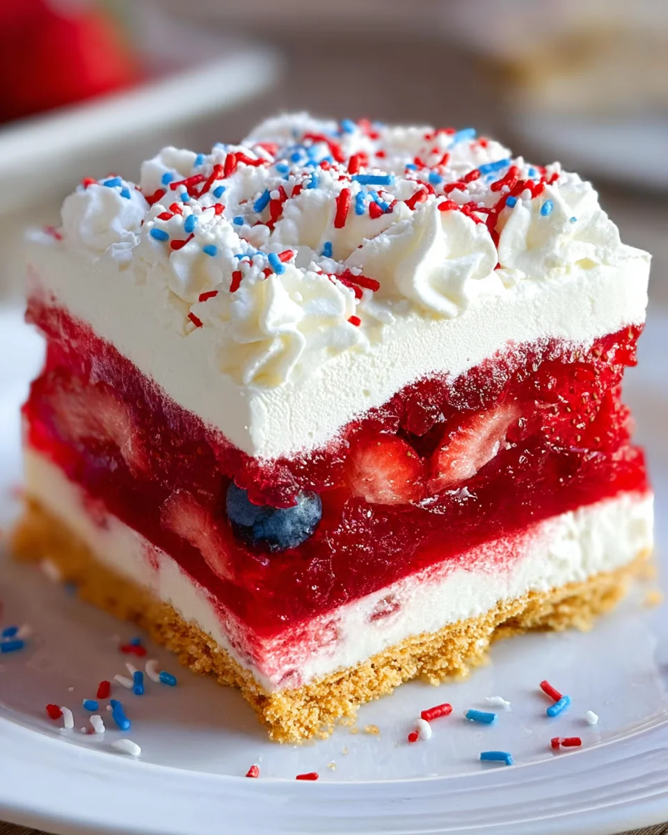 Summer Berry Jello Lasagna 23 Summer