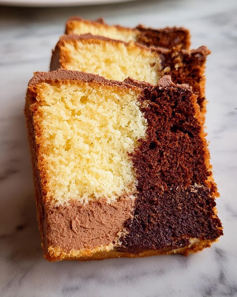 Three Layer Pound Cake