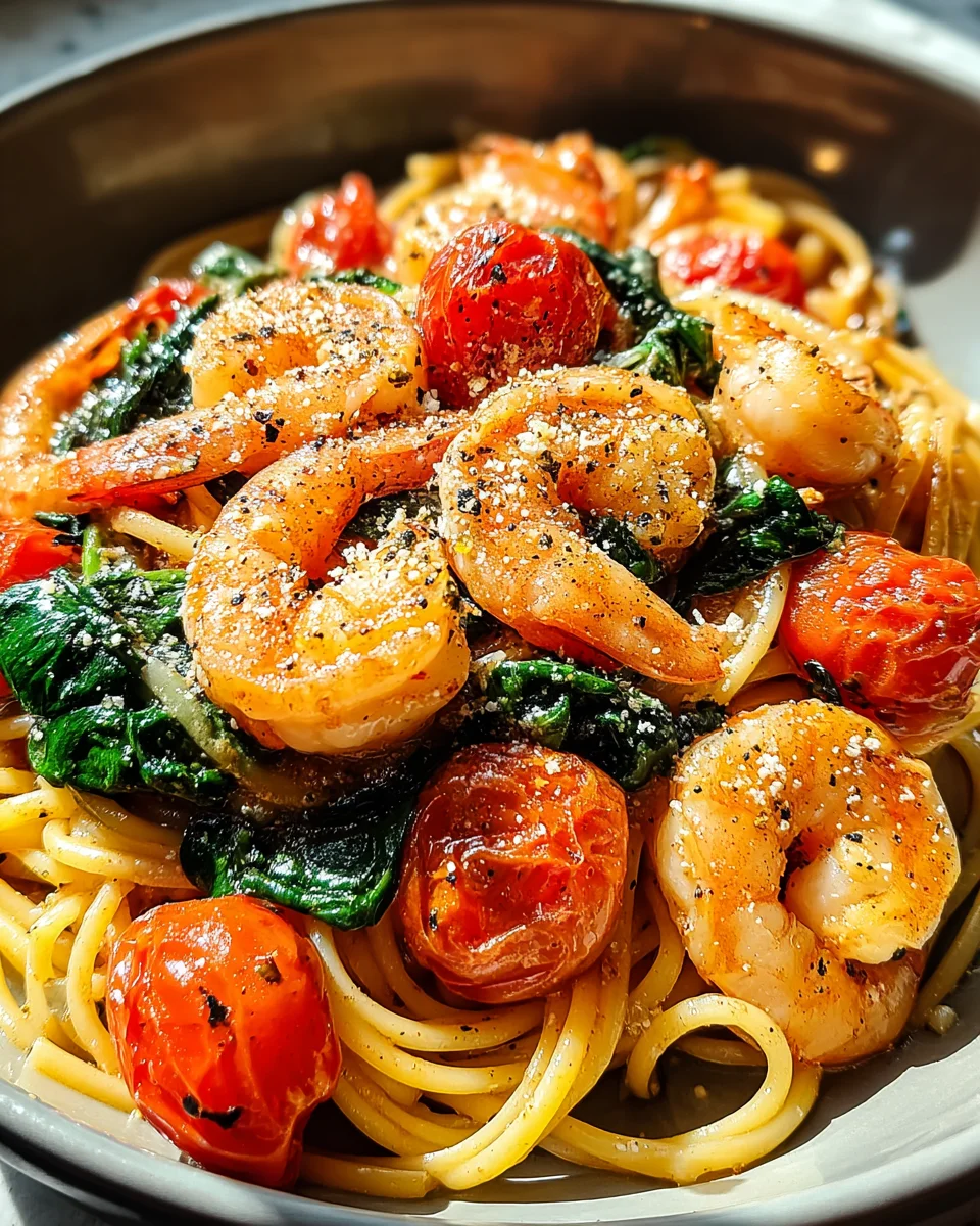 Tomato Spinach Shrimp Pasta 22 Tomato