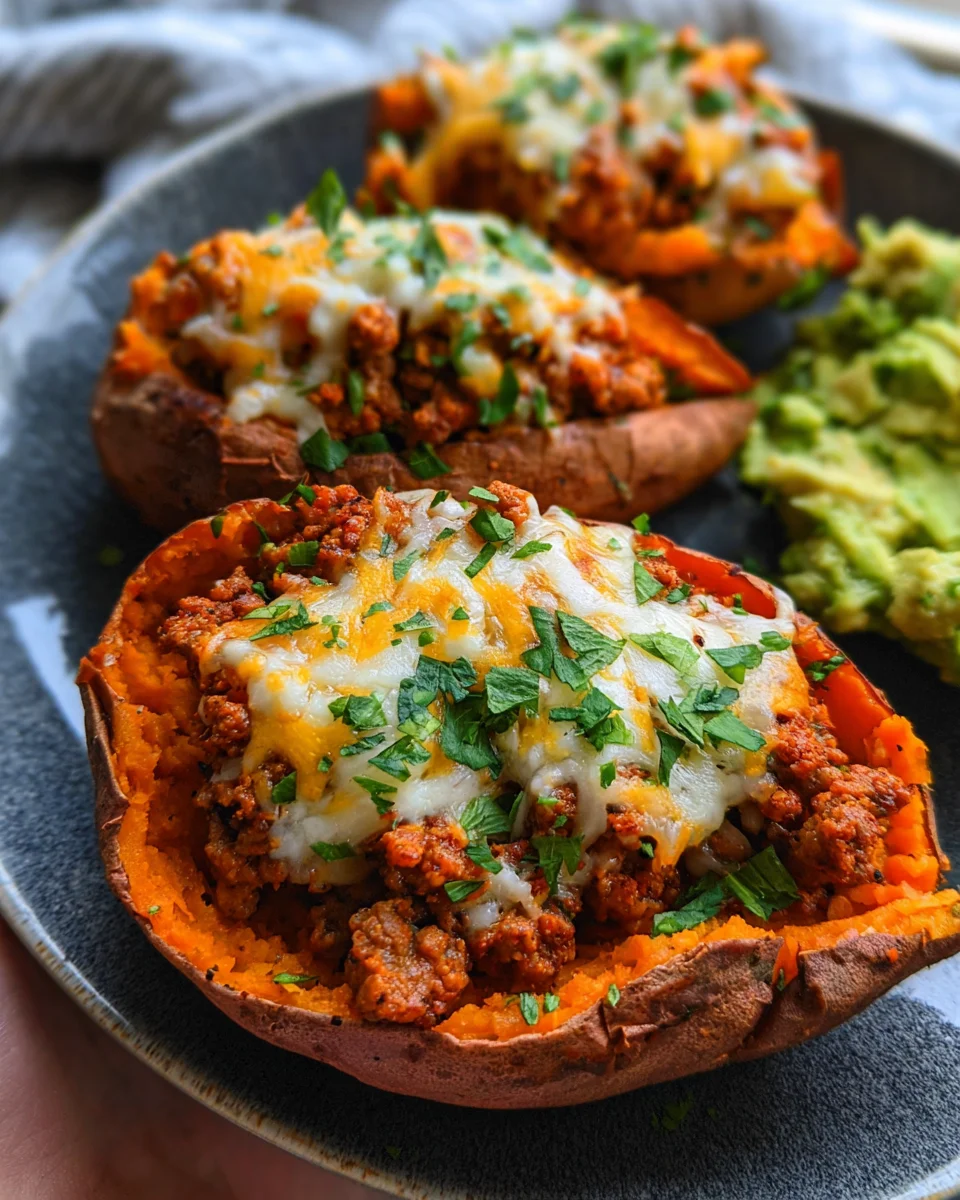 Turkey Taco Stuffed Sweet Potatoes 16 Turkey