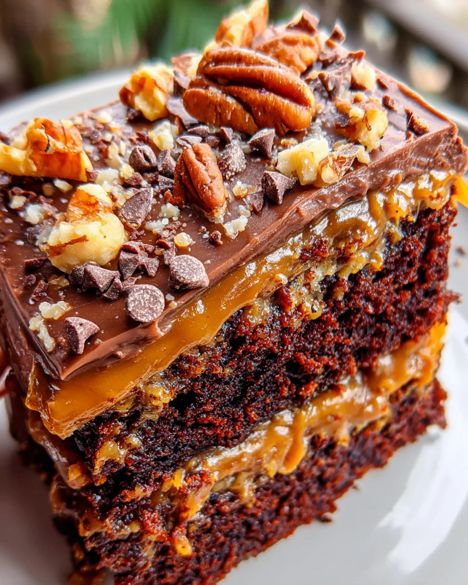 Turtle Caramel Cake