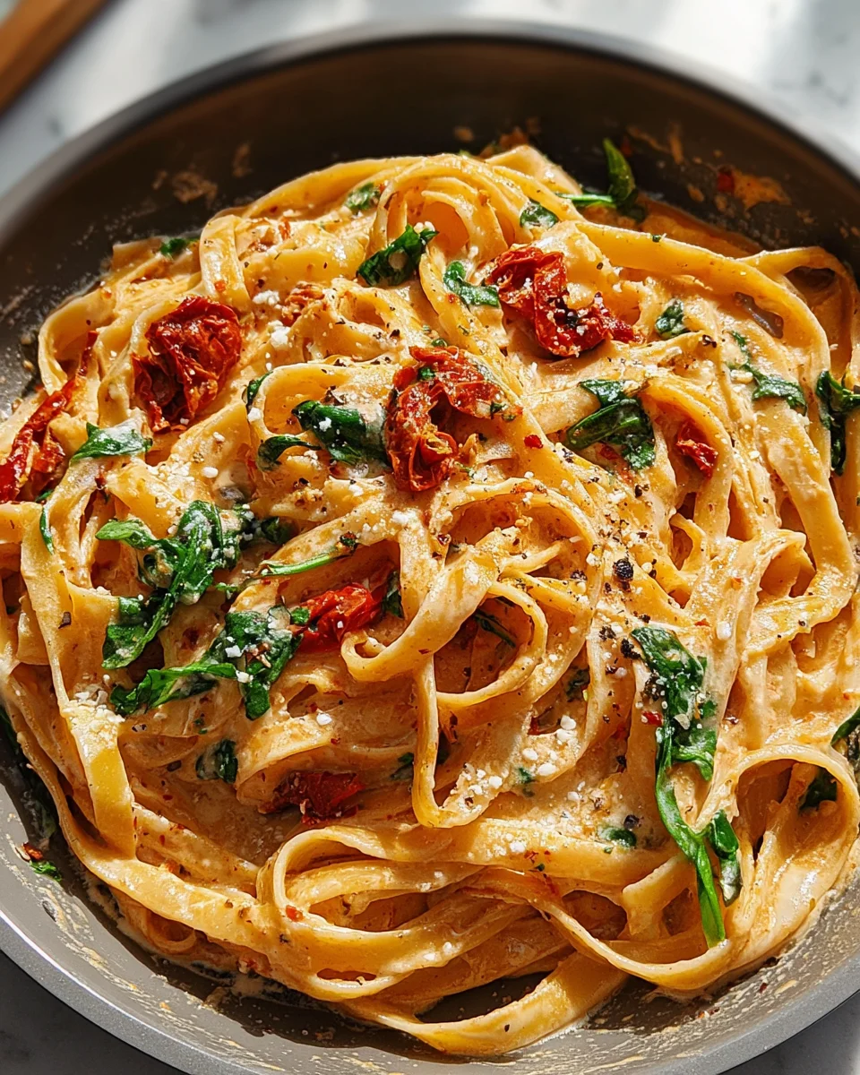 Vegan Creamy Sun Dried Tomato Pasta Recipe