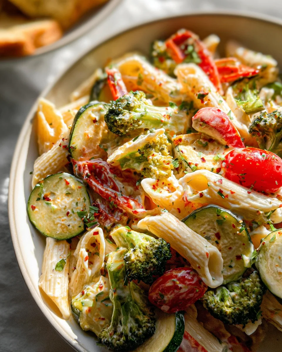 Vegan Pasta Primavera with Creamy Garlic Cashew Sauce 26 Vegan
