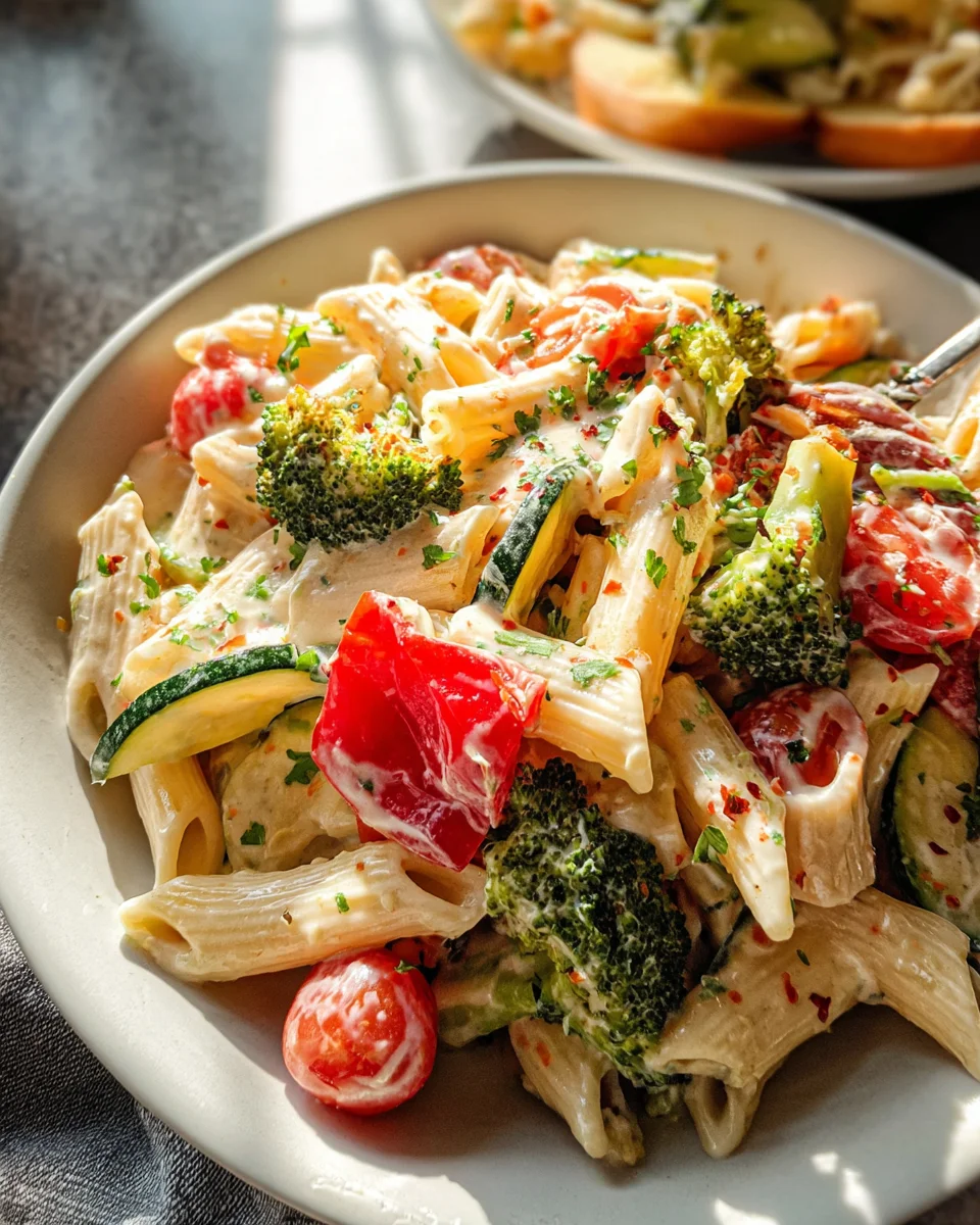 Vegan Pasta Primavera with Creamy Garlic Cashew Sauce 27 Vegan