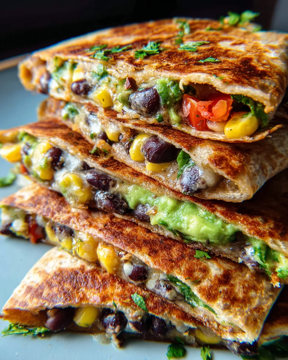 Vegan Quesadillas with Black Beans and Avocado 22 Vegan