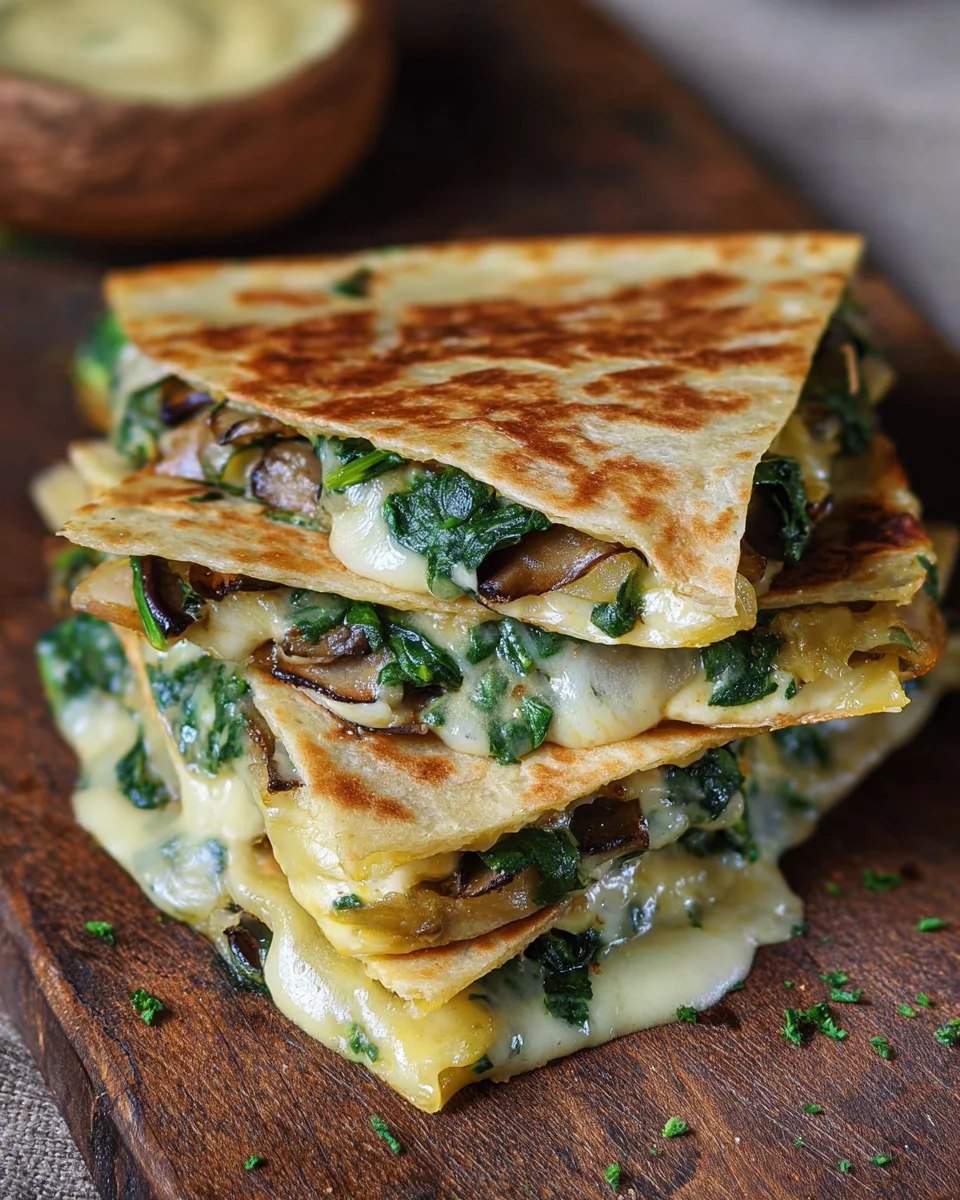 Vegan Spinach Quesadillas