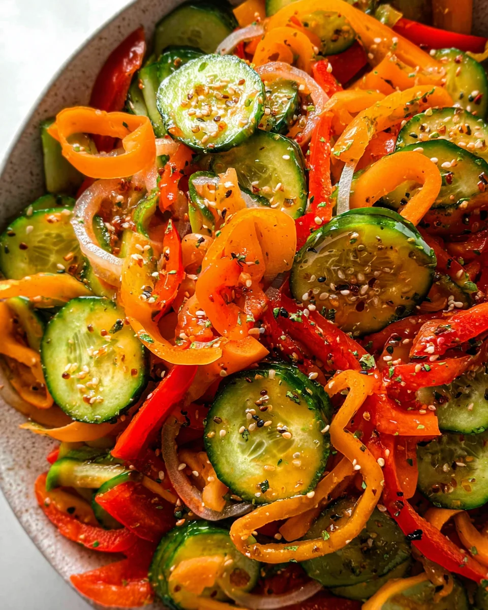 Viral Cucumber Pepper Salad