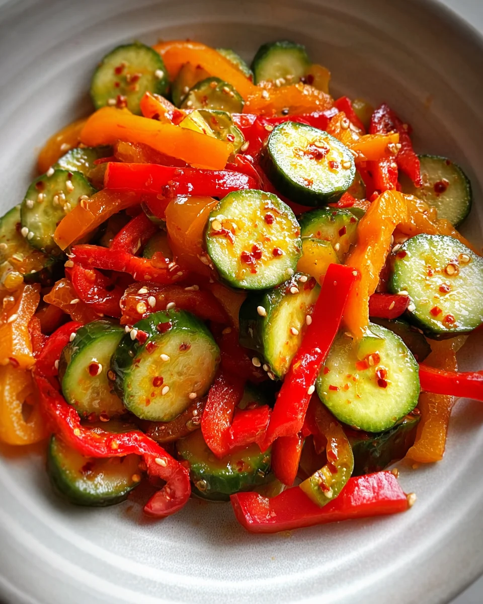 Viral TikTok Cucumber & Bell Pepper Salad 13 Viral
