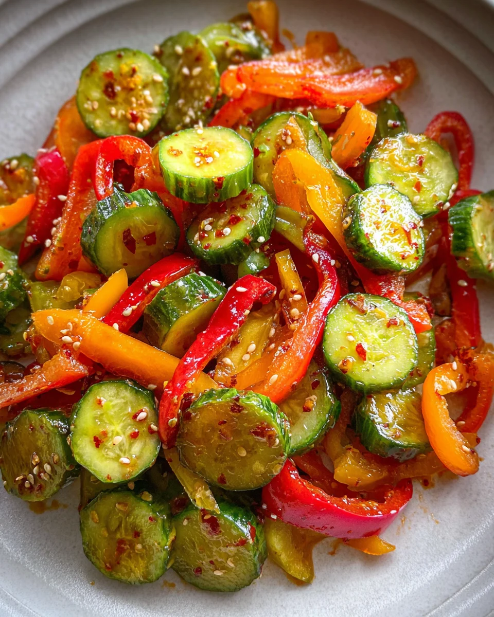 Viral TikTok Cucumber & Bell Pepper Salad 14 Viral