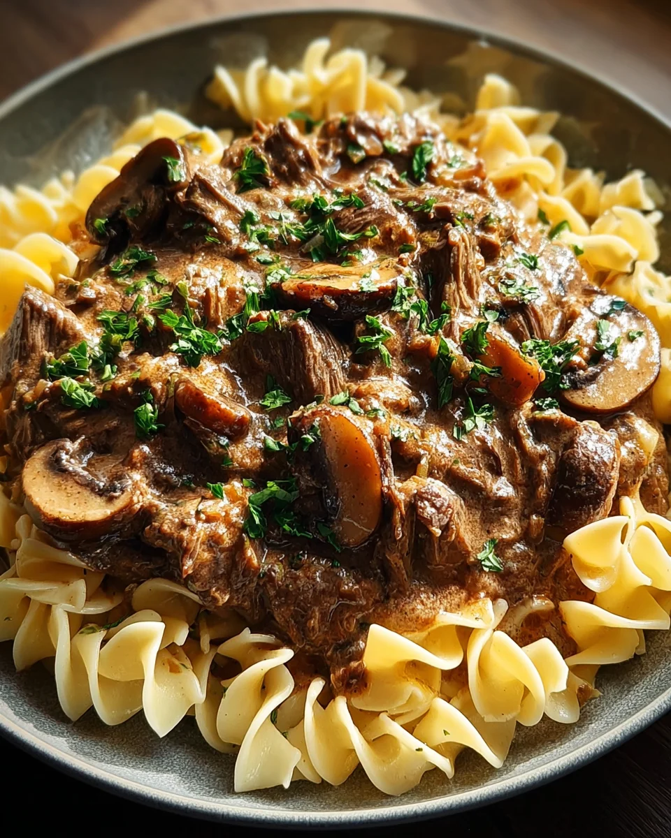 Beef Stroganoff with Egg Noodles 20 Beef