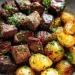 Creamy Garlic Butter Steak Bites and Potatoes