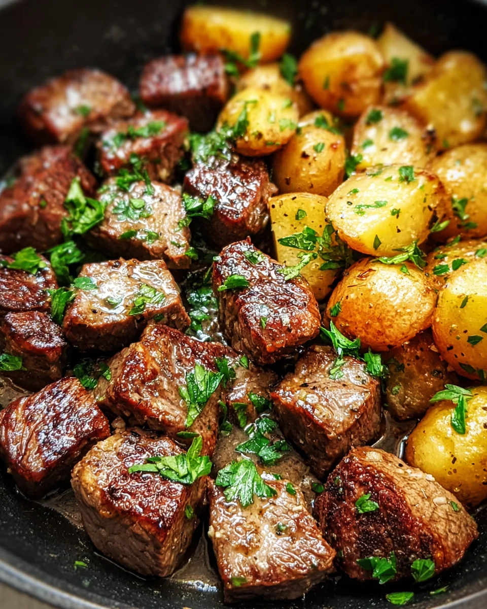 Creamy Garlic Butter Steak Bites and Potatoes 17 Creamy
