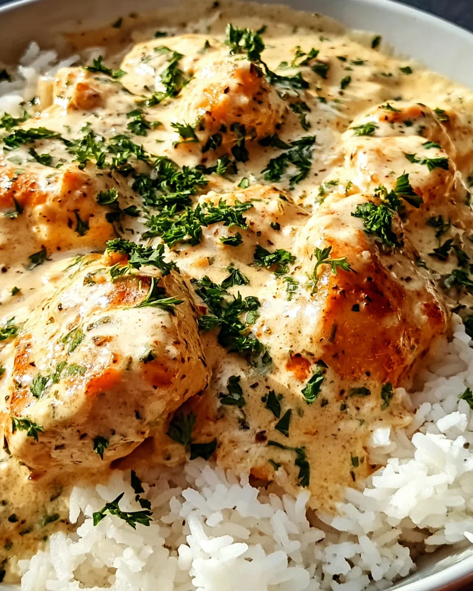 Creamy Smothered Chicken and Rice