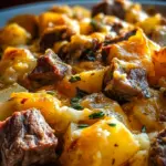 Crockpot Loaded Steak and Potato Bake Recipe
