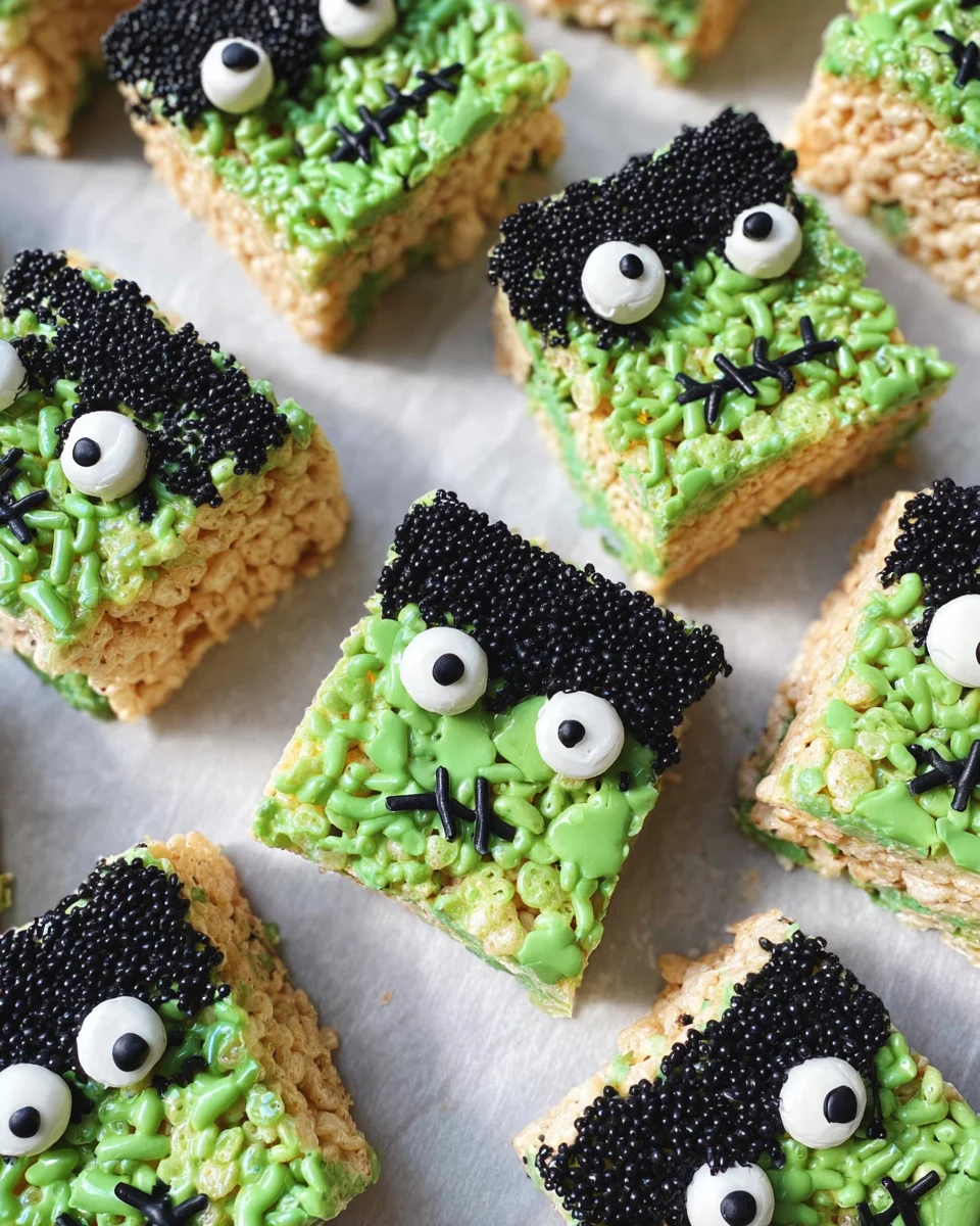 Frankenstein Halloween Rice Krispie Treats 18 Frankenstein