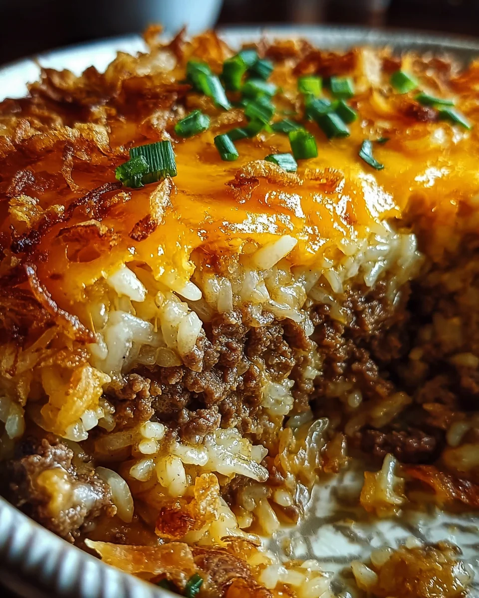 French Onion Ground Beef and Rice Casserole 22 French