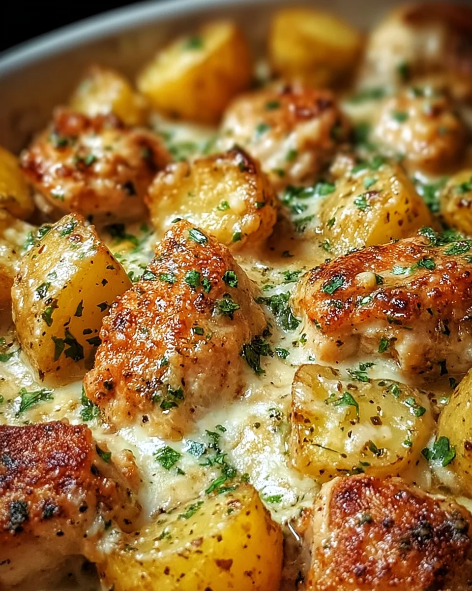 Garlic Parmesan Crockpot Chicken and Potatoes