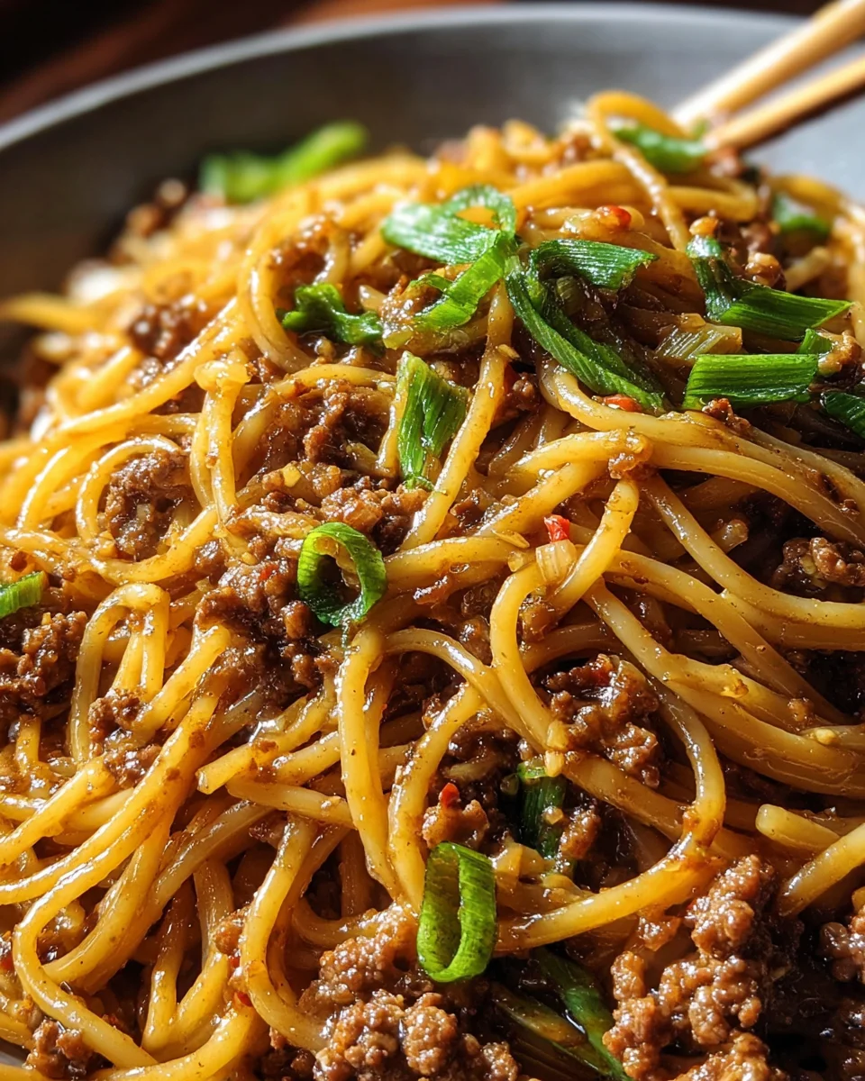 Ground Beef Mongolian Noodles 21 Ground