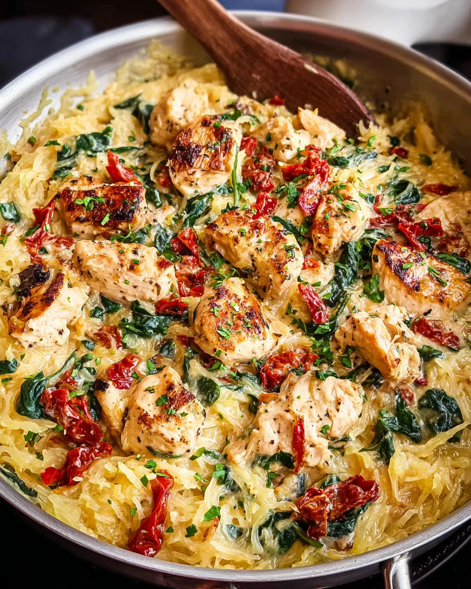 Tuscan Chicken and Spaghetti Squash