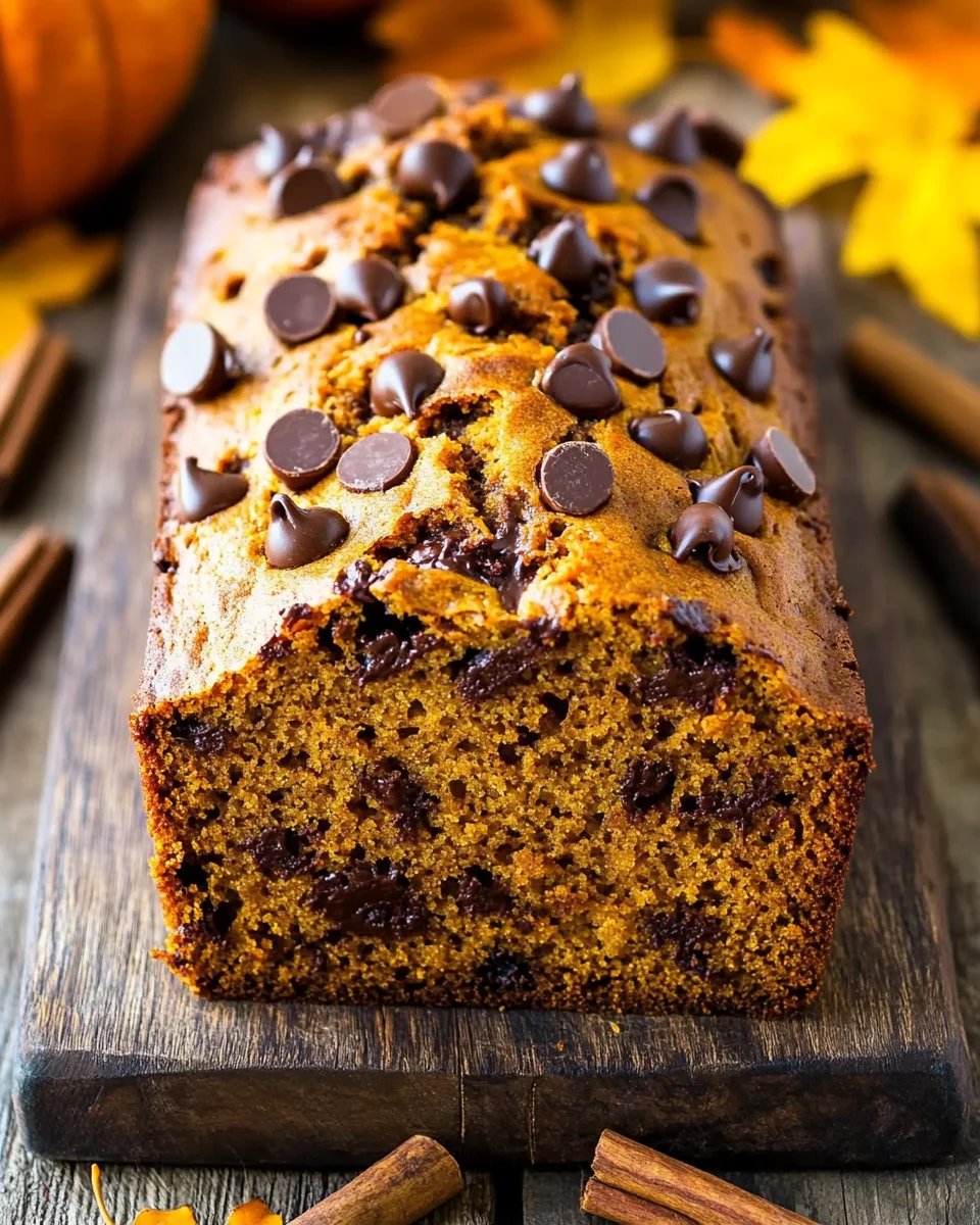 Pumpkin Chocolate Chip Bread